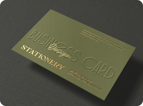 Raised Foil Business Cards